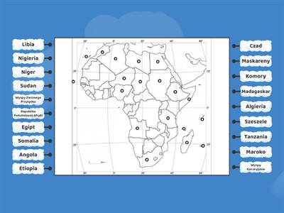 Mapa Afryki - państwa