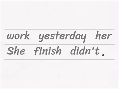  Past Simple negative & interrogative forms