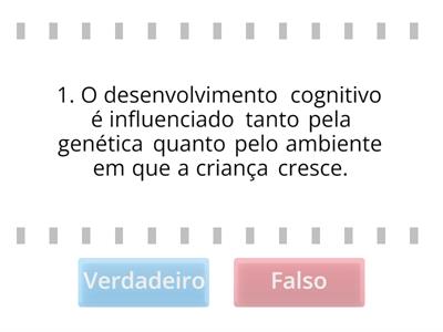 Desenvolvimento Cognitivo, Socioafetivo e Psicomotor