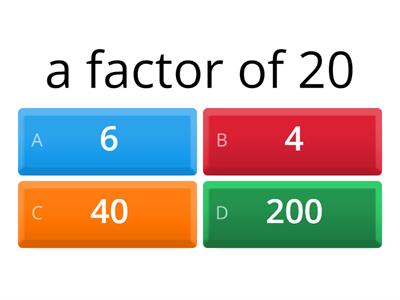 factors, multiples and primes