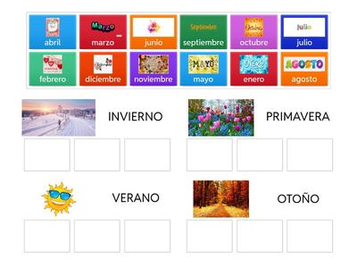 Classer les mois dans les saisons