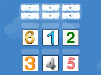 Numbers 1 - 6 sounds