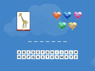 Kid's box 1. Unit 7. Wild animals. (Hangman)