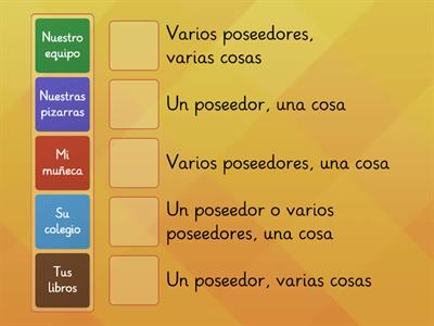 Determinantes  POSESIVOS