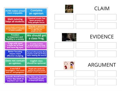 Claim - Evidence - Evidence Practice