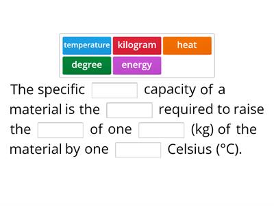 Specific Heat Capacity