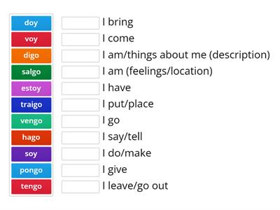 8.2 Irregular Yo Verbs