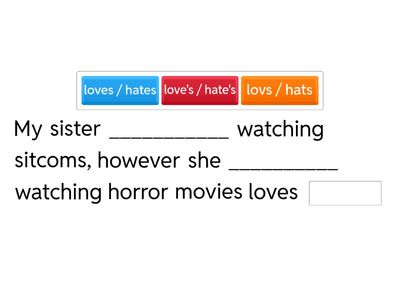 Third person singular - present tense