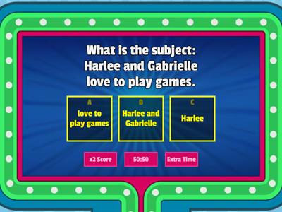 Subject and Predicate Practice