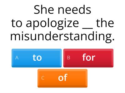 Dependent Prepositions