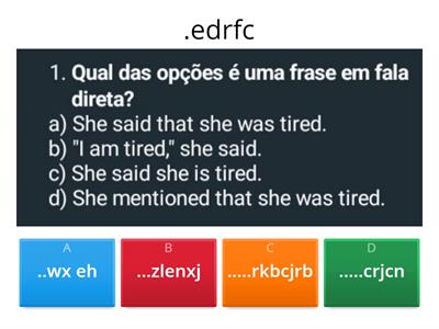 Direct/indirect speech