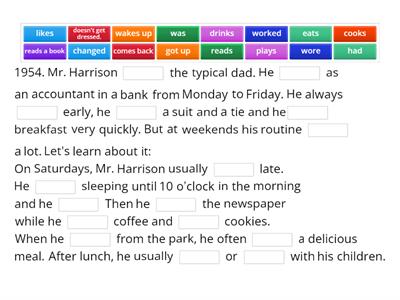 Past /Present Simple text 