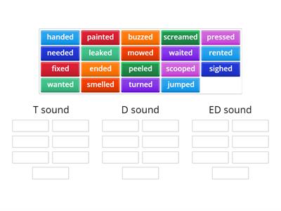 Ed endings sort by sound EC