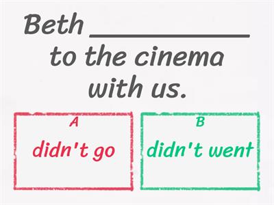 Negative past simple