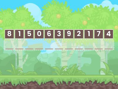 Расположи числа по порядку 