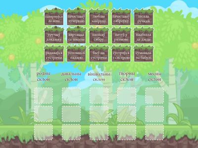 Склоны назоўнікаў, 4 клас