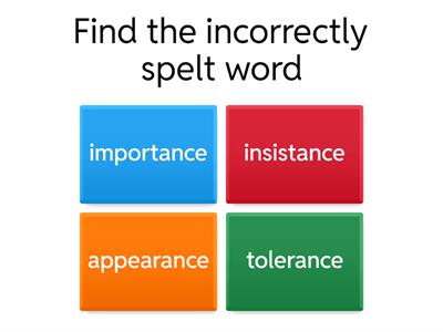 SPELLING CHECK ADVANCED #1