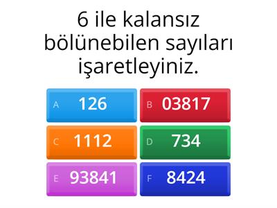 6. Sınıf Bölünebilme Kuralları @huseyinhocamat
