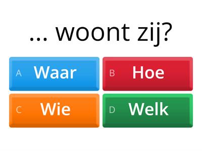 De vraagwoorden NT2 1.1