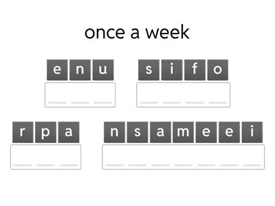 present tense time markers