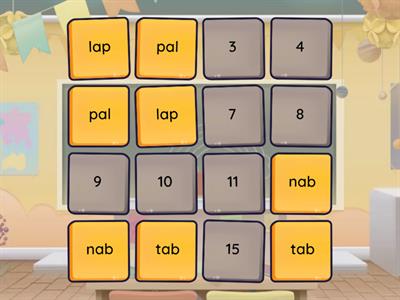 Short a matching game