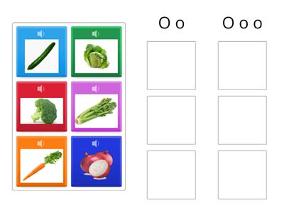 Vegetable Syllable Sort