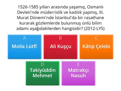 Osmanlı Kültür ve Uygarlığı