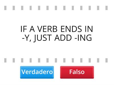 -ING VERBS RULES