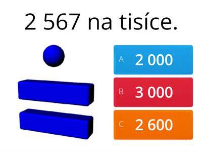 Zaokrouhlování na1 000, 10 000 a 100 000