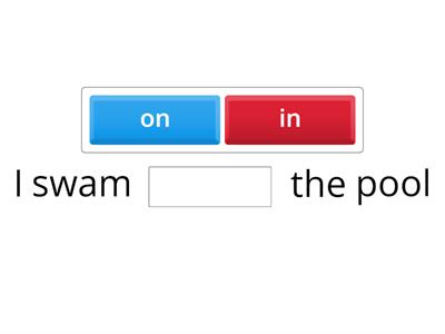 in on at - place sentences