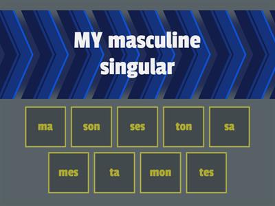 Simple Possessive Adjectives French