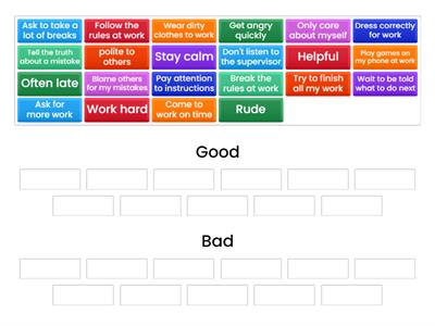 Good Work Skills or Bad Work Behavior