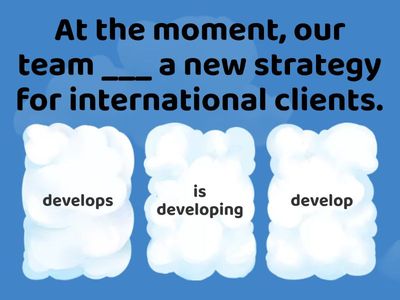 Present Simple vs Present Continuous Quiz