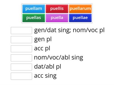 1st Declension endings