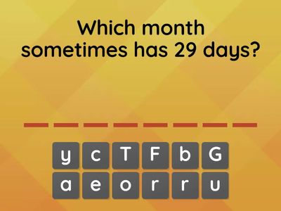 Spell the Correct Month of the Year