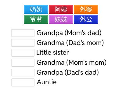 Family Member Vocabulary 家庭成员