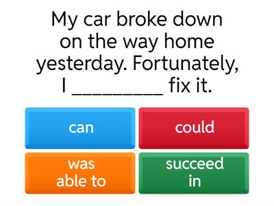 CAN, COULD, BE ABLE TO 