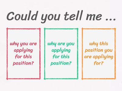 Indirect Questions Quiz