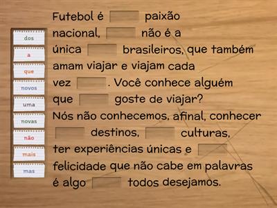 Completar Texto- Viajar