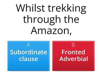 Subordinate clause or fronted adverbial?