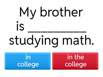 Article or NO Article?