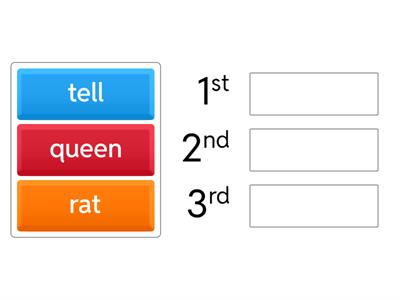 1-Alphabetize words in order of the alphabet