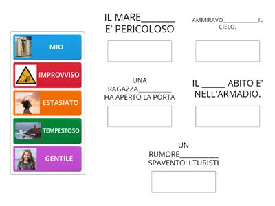 ANALISI LOGICA(1):ATTRIBUTI DA ABBINARE