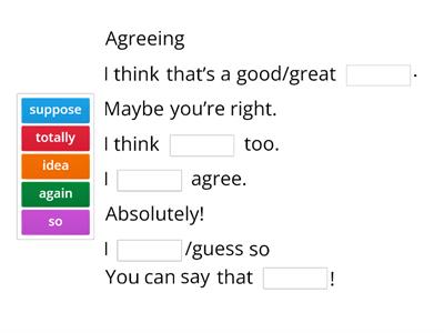 Wider World 4 Unit 2.6 Agreeing and disagreeing 2