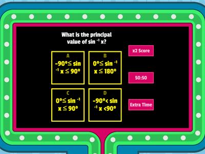 Game Show Quiz Trigonometry