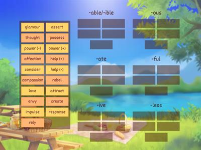 Adjective suffixes (EF int +)