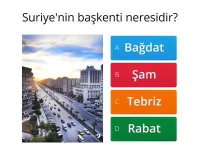 Ülke başkent kolay test 