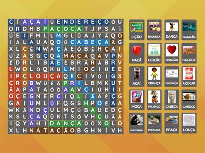 Palavras com ç  (C com cedilha)