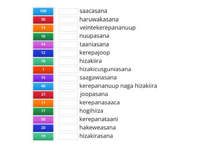 Hoocak Numbers 0-100