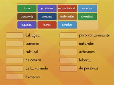 Vocabulario - turismo responsable